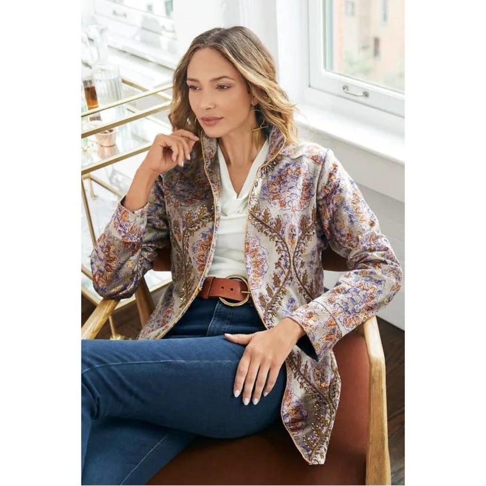SOFT SURROUNDINGS Isidora Velvet Blazer, size XS - Picture 10 of 10